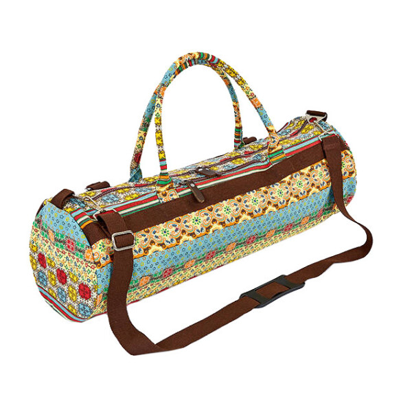 

Сумка для йога-коврика Yoga bag Kindfolk (FI-6969-3) - бежево-голубая