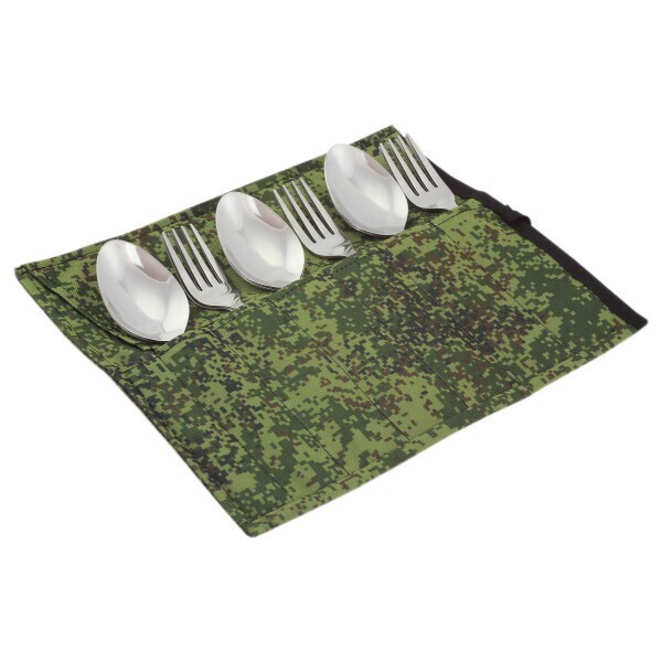 

Туристическая посуда Набор столовых приборов туристический Champion (A00363-Khaki) - камуфляж, 12 предметов