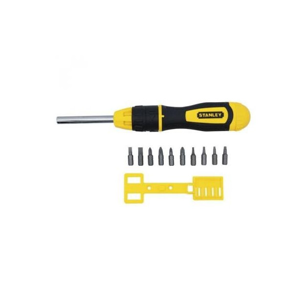 

Отвертка Stanley Multibit реверсивная с 10-ю сменными битами (0-68-010)