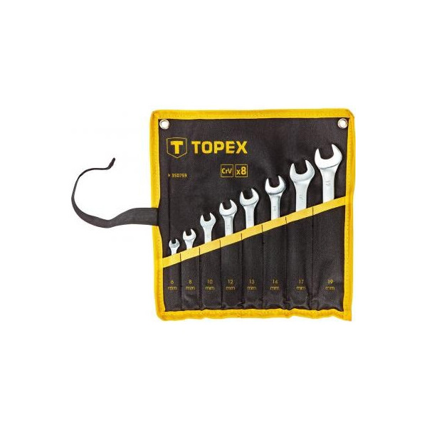 

Ключ Topex ключей комбинированных, 6-19 мм, 8 шт. (35D759)