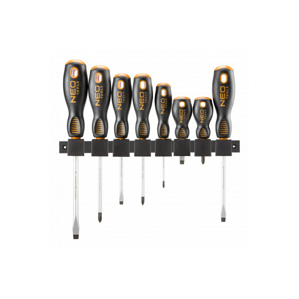

Отвертка NEO шлицевая, набор 8 шт. (04-207)