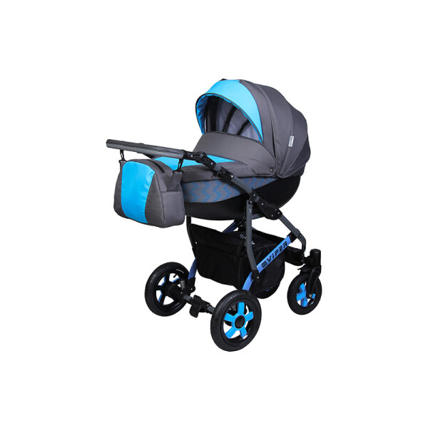 

Детская коляска 2 в 1 Angelina Viper Burano голубая color 43