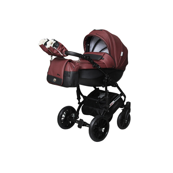 

Детская коляска 2 в 1 Angelina Phaeton Black Star Comfort бордовая color 19