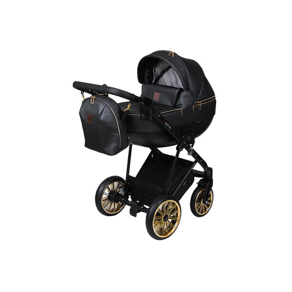 

Детская коляска 2 в 1 Angelina Kapris Luxury чёрная color 14
