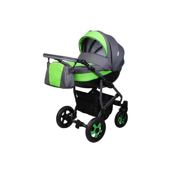 

Детская коляска 2 в 1 Angelina Viper Smart серая с салатовым color 5