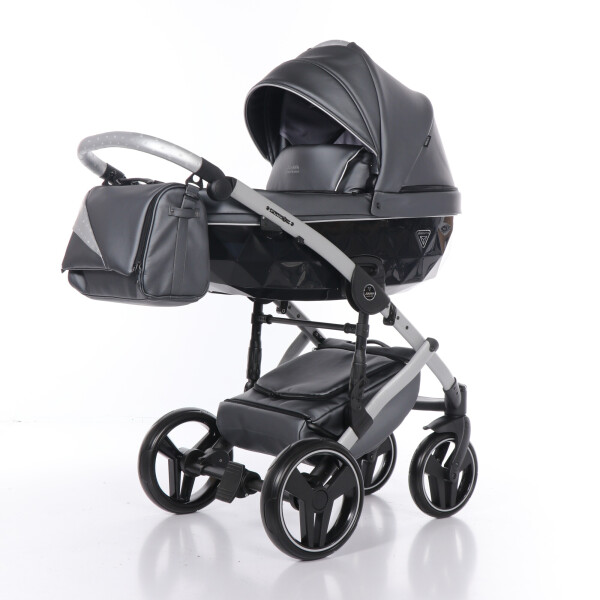 

Детская коляска 2 в 1 Junama Diamond Fluo line II графитовая 01