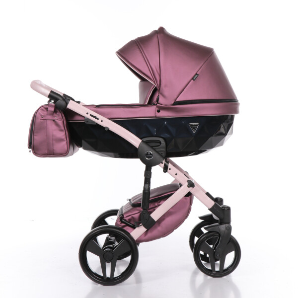 

Детская коляска 2 в 1 Junama Diamond Fluo line II розовая 08