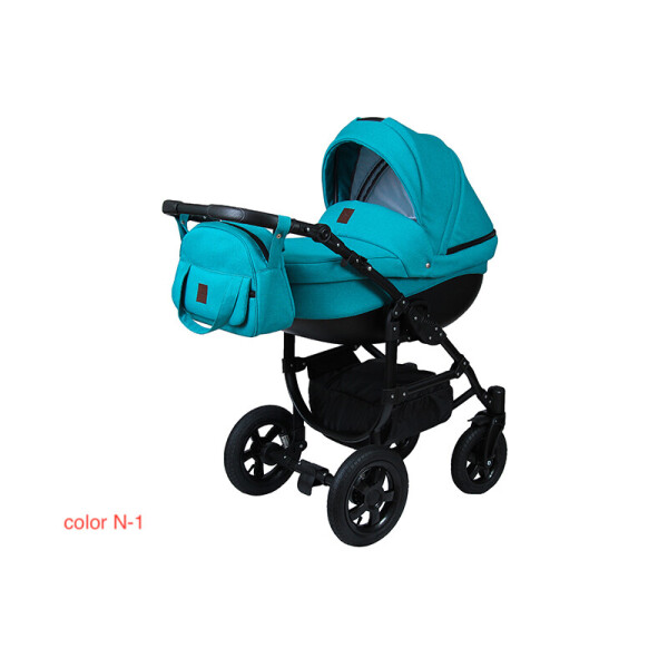 

Детская коляска 2 в 1 LaBona Novita Лён бирюзовая color 1