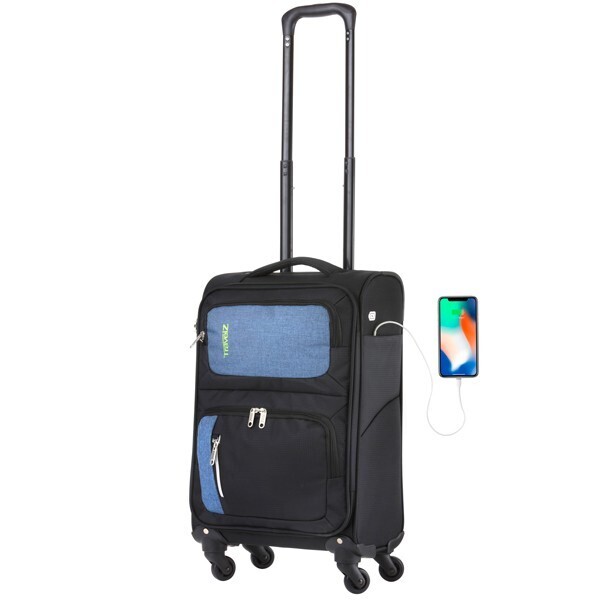 

Чемодан малый 4 колеса TravelZ Triple Pocket Black S 927260