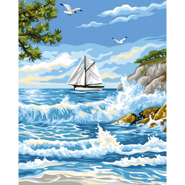 

Картина по номерам. Brushme "Прибой у острова" GX24116