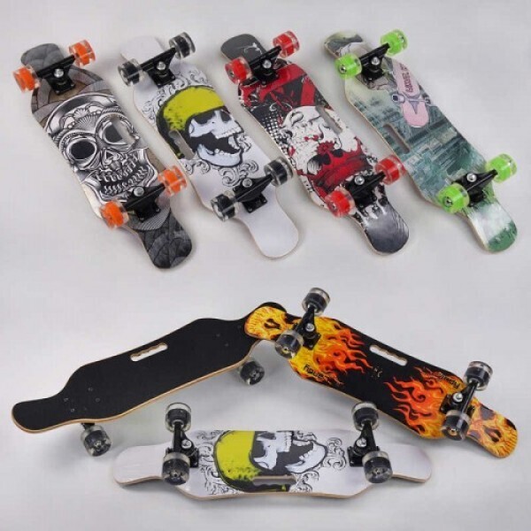 

Скейт Лонгборд Best Board колеса светятся при движении С 32024