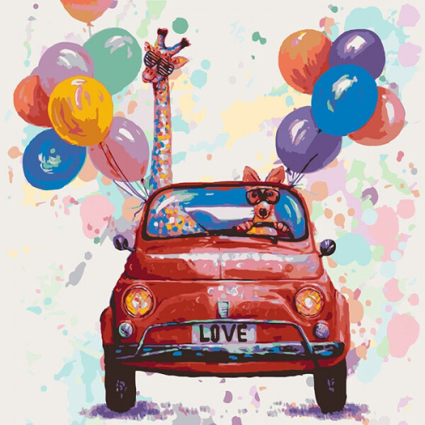 

Картина по номерам. "Весело вдвоём" 40*40см KHO4125