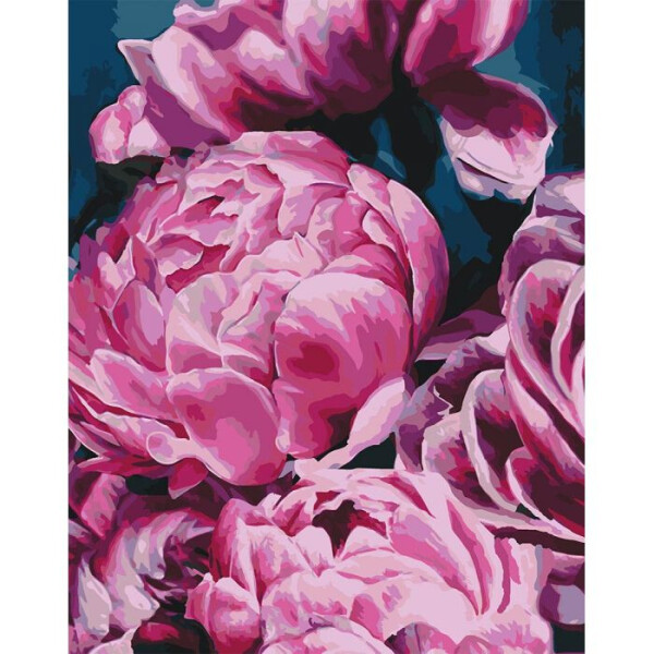 

Картина по номерам. Букет "Бархатные пионы 2" 40*50см KHO3002