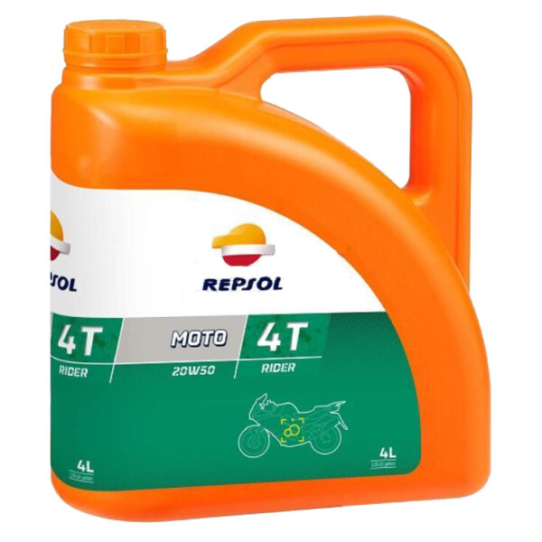 

Масло моторное 4Т Repsol MOTO RIDER 4T 20W-50, 4л / RP165Q54