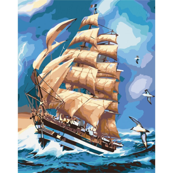 

Картина по номерам. Морской пейзаж "Во время грозы" 40*50см KHO2712