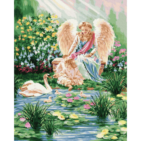 

Картина по номерам. Rainbow Art "Ангел и ребенок" GX34548-RA