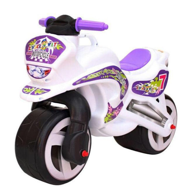 

Детский Велобег Мотобайк Белый Kinderway