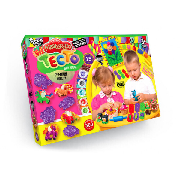 

Комплект креативного творчества 7628DT Тесто для лепки "Master Do" 15 цветов