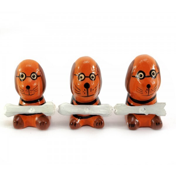 

Статуэтка Собаки 3 шт Набор деревянные