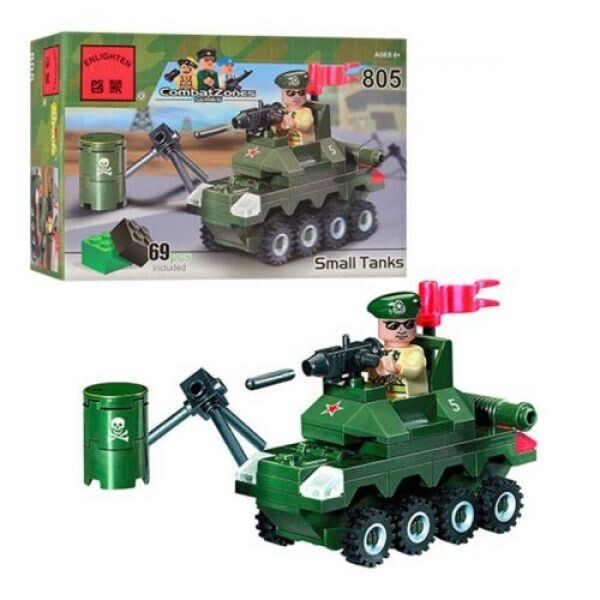 

Конструктор Combat Zones: Маленький танк, 69 деталей