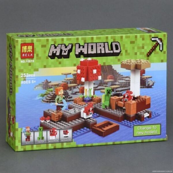 

Конструктор My World Minecraft: грибная корова, 253 детали
