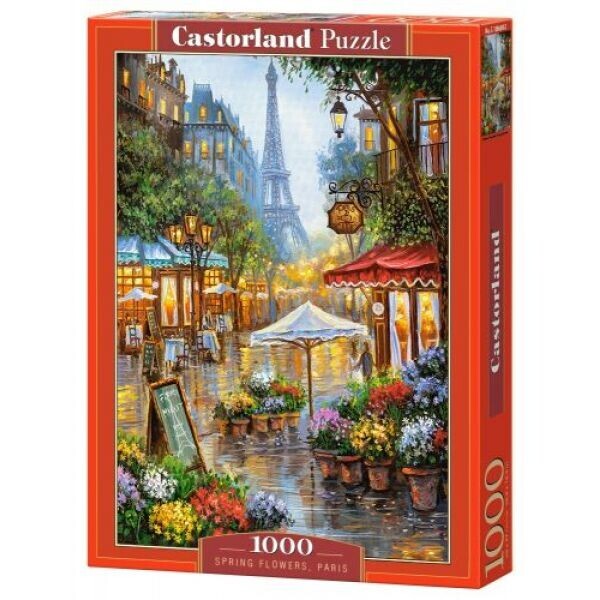 

Пазлы ";Улочки Парижа, Spring flowers, Paris";, 1000 элементов