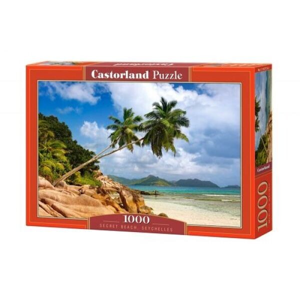

Пазлы ";Пальмы и пляж, Secret beach, Seychelles";, 1000 элементов