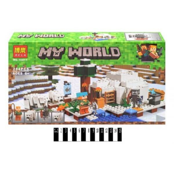 

Конструктор My World Майнкрафт, Домик для рыбалки, 284 детали