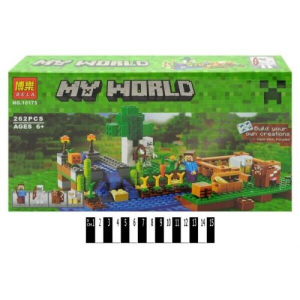 

Конструктор My World Minecraft: ферма и огород, 262 детали