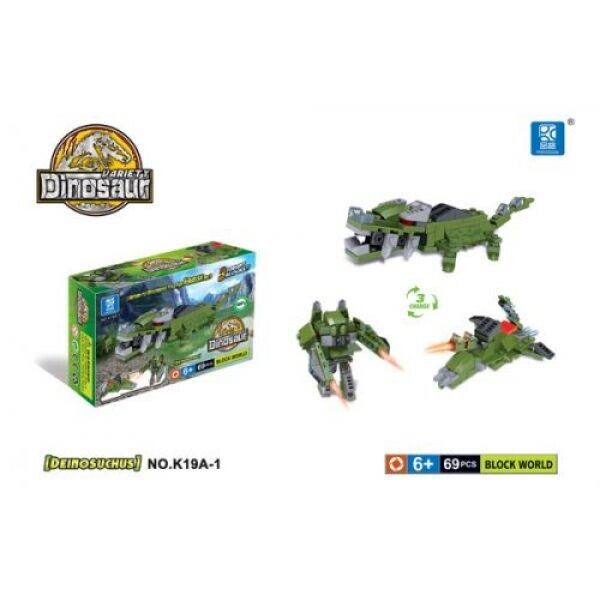 

Конструктор DINOSAURS Дэйнозух, 69 деталей