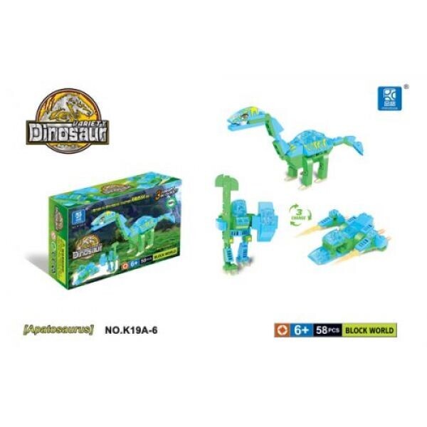 

Конструктор DINOSAURS Апатозавр, 58 деталей