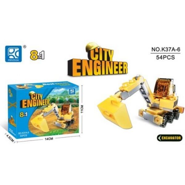 

Конструктор City Engineer Экскаватор, 54 детали