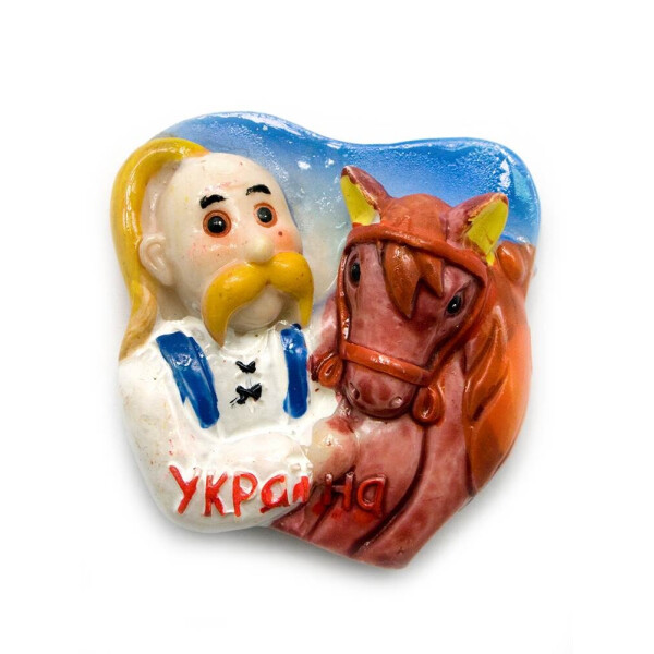 

Магнит ";Козак с конем"; (5х5,5 см)