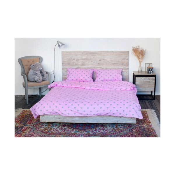 

Постельное белье 1.5 Хлопок Coolki Pink Love