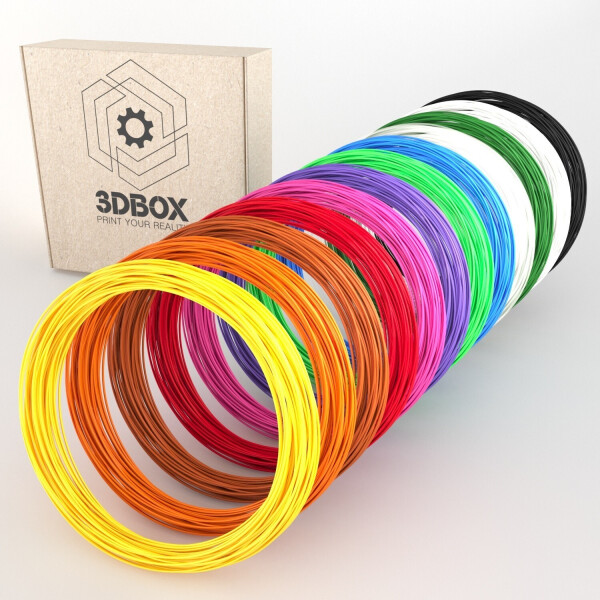 

Набор PLA пластика 3D-Box LARGE-20 для 3D-ручки: 12 цветов по 20 метров (1,75мм*240м)