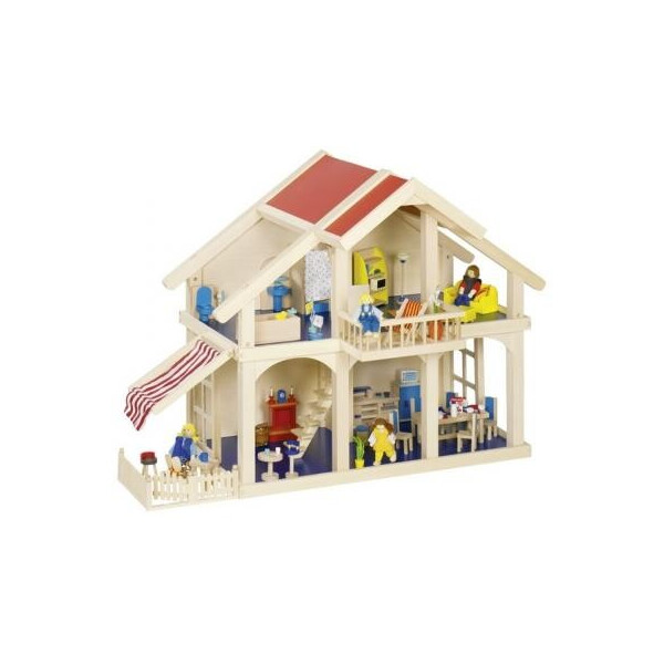 

Игровой набор Goki Кукольный домик 2 этажа с внутреним двориком (51893G)