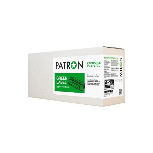 

Картридж Patron CANON EP-27 GREEN Label (PN-EP27GL)