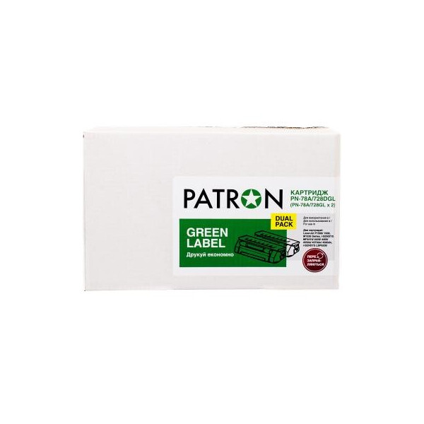 

Картридж PATRON HP LJ CE278A/CANON 728 GREEN Label (DUAL PACK) (PN-78A/728DGL)