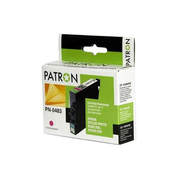 

Картридж PATRON для EPSON R200/300 (PN-0483)MAGENTA (CI-EPS-T048340-M-PN)
