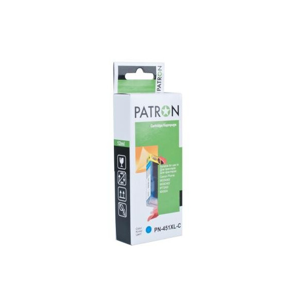 

Картридж PATRON CANON CLI-451XLC (PN-451XLC) CYAN (CI-CAN-CLI-451-C-PN)