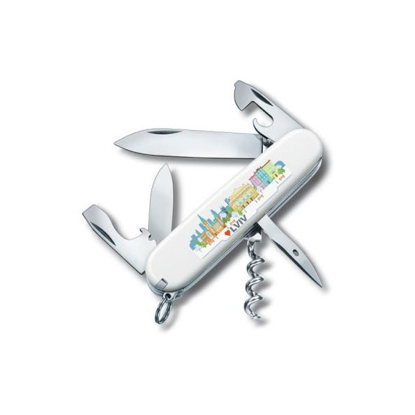 

Мультитул Victorinox Swiss Army Spartan белый с логотипом Львов (1.3603.7R2 LVIV)