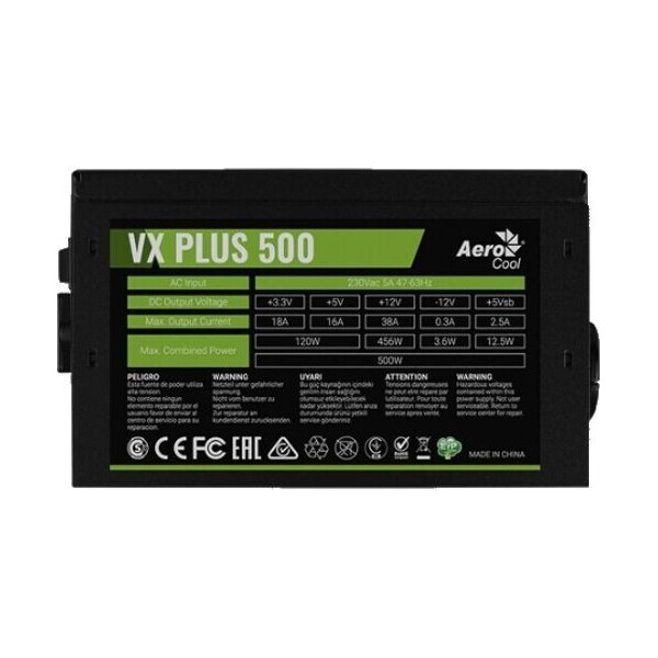

Блок питания Aerocool VX Plus 500 500W v.2.3
