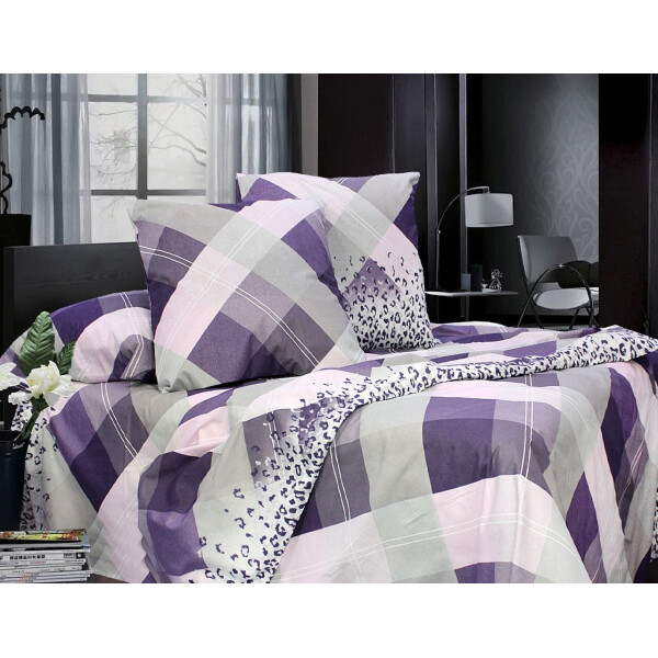 

Комплект постельного белья Еней-Плюс Т0708 фиолетовый, сиреневый Евро