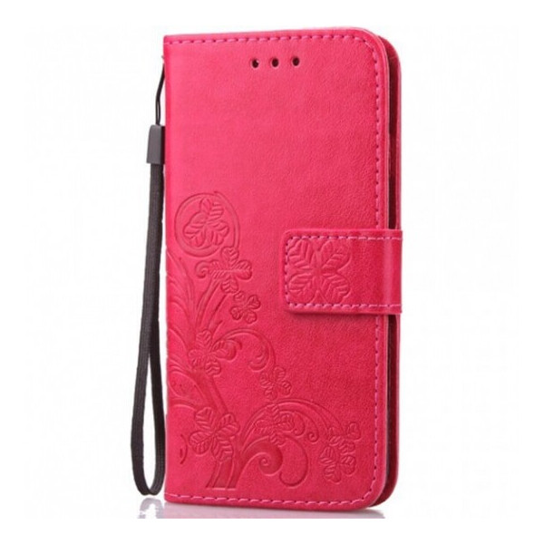 

Кожаный чехол (книжка) Four-leaf Clover с визитницей для Samsung A710F Galaxy A7 (2016) Розовый (71269)