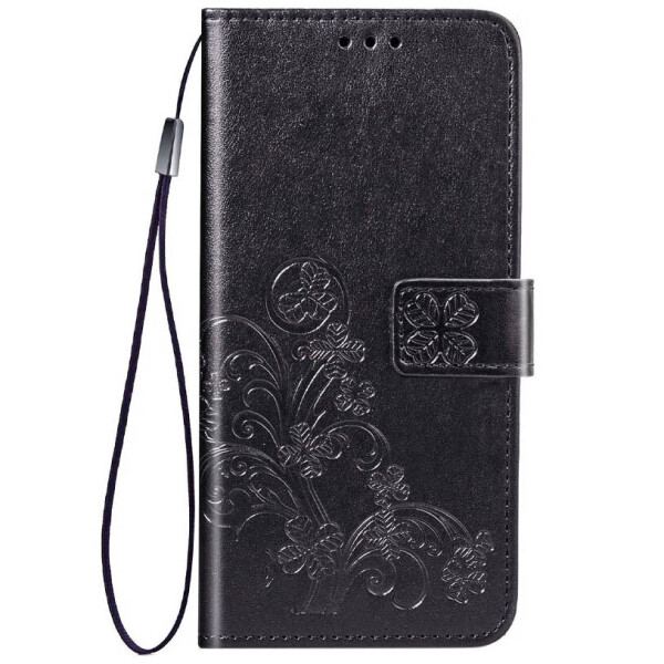 

Кожаный чехол (книжка) Four-leaf Clover с визитницей для Samsung Galaxy A20 (A205F) Черный (64105400)