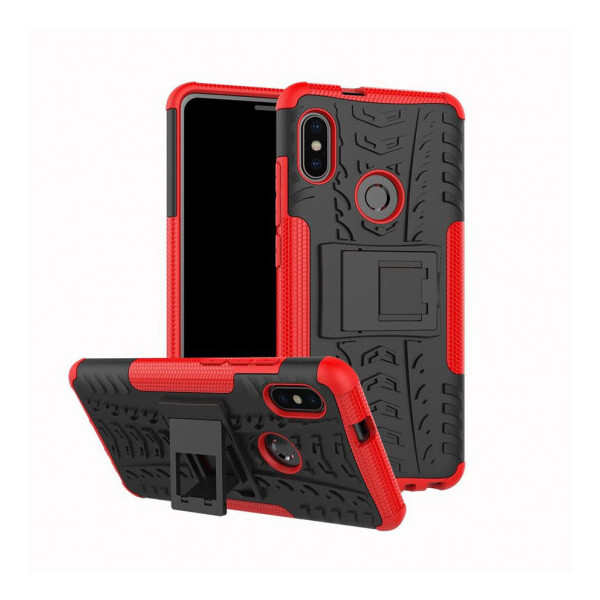 

Противоударный двухслойный чехол Shield для Xiaomi Redmi Note 5 Pro / Note 5 (DC) с подставкой Красный (81398)