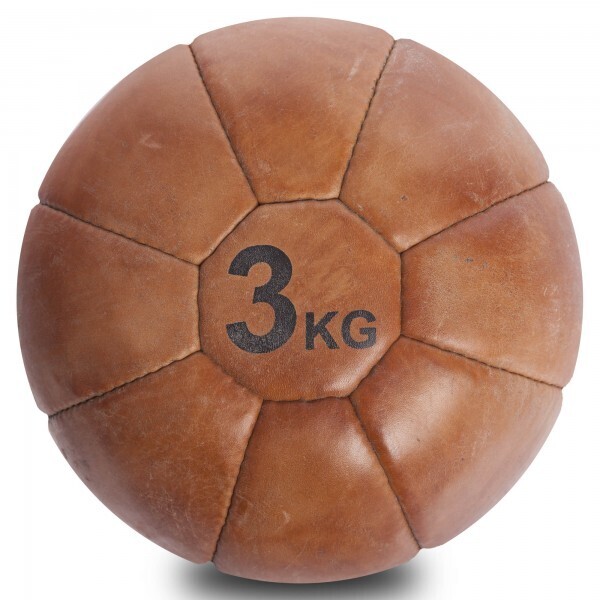 

Мяч медицинский медбол VINTAGE Medicine Ball F-0242-3 3кг Brown