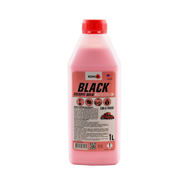 

Полироль молочко для пластика 1 л концентрат NOWAX BLACK Cockpit Milk с ароматом Клубники (NX01188)