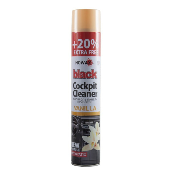 

Полироль панели приборов NOWAX 750 мл Black Cockpit Cleaner Ваниль (NX00701)