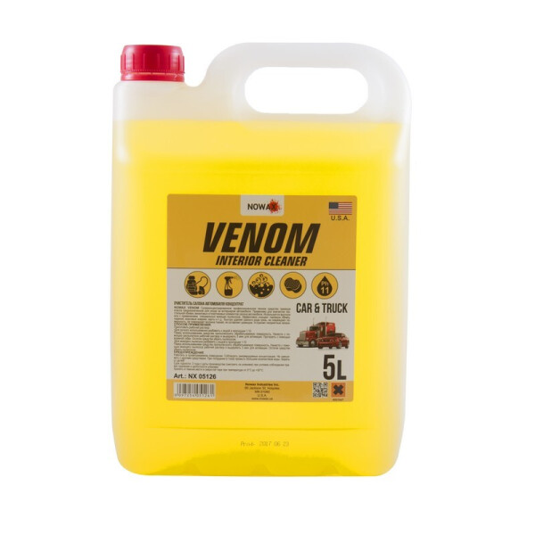 

Очиститель салона 5 л концентрат NOWAX VENOM Interior Cleaner (NX05126)